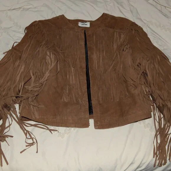 Carmar Suede Leather Fringe Jacket - Picture 2 of 9